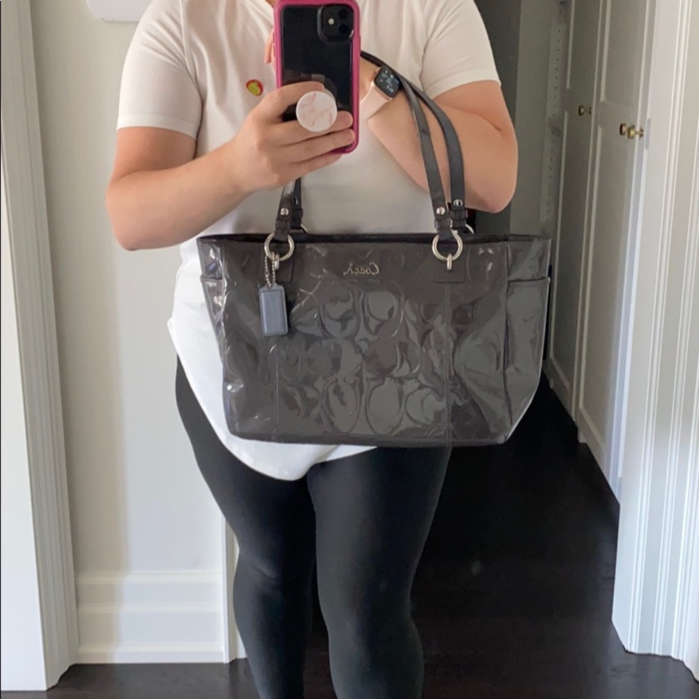 Coach patent tote
